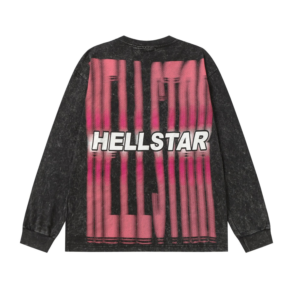 Hellstar Face Graphic Long-Sleeve T-Shirt — back