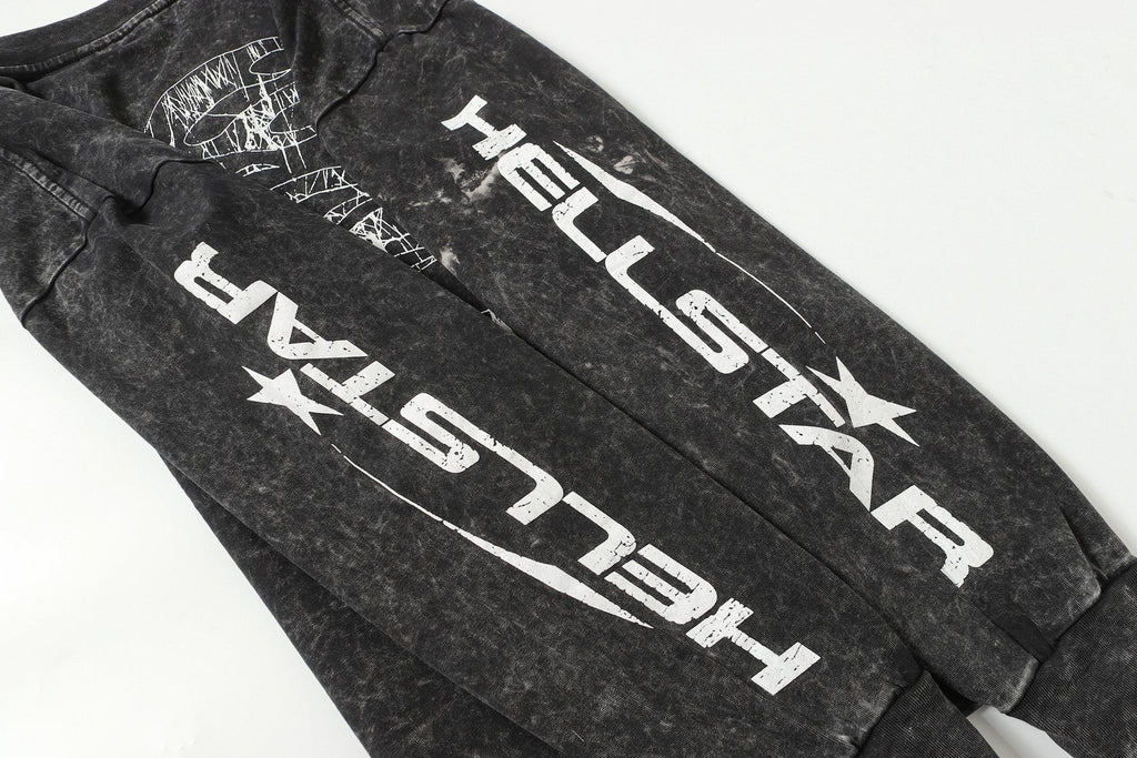 Hellstar Aircraft Star Graphic Long-Sleeve T-Shirt — detail