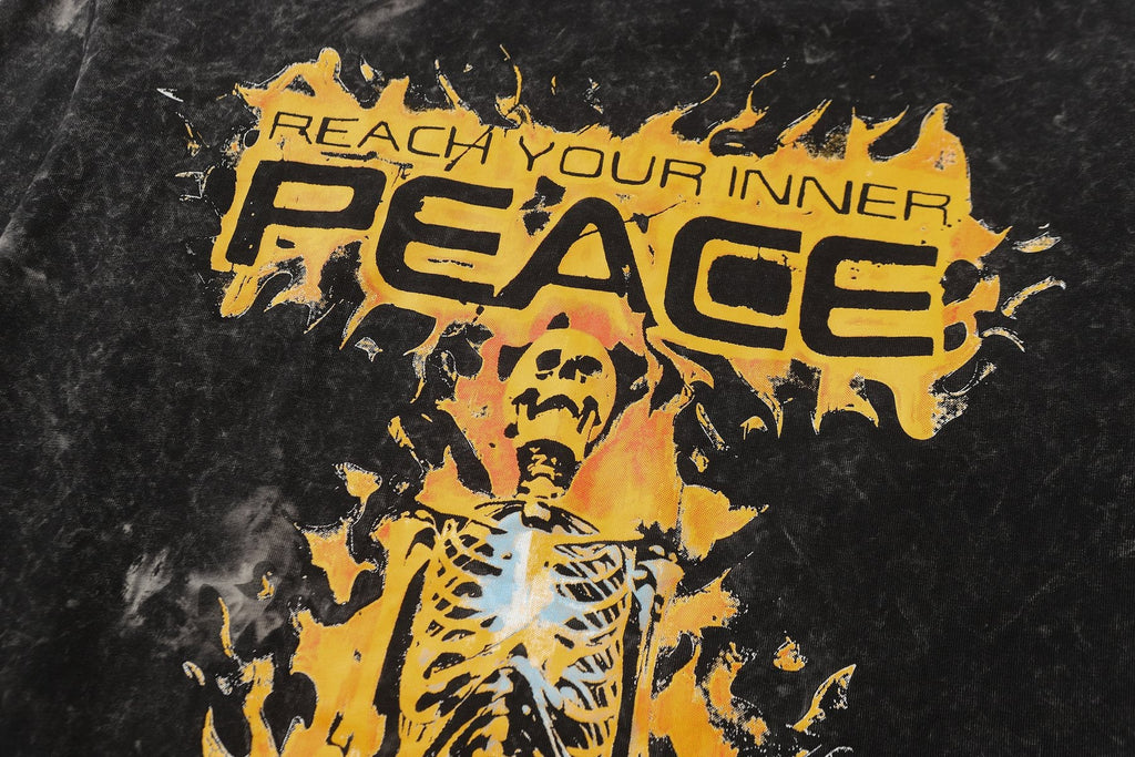 Hellstar Washed Black Graphic Long-Sleeve T-Shirt — detail