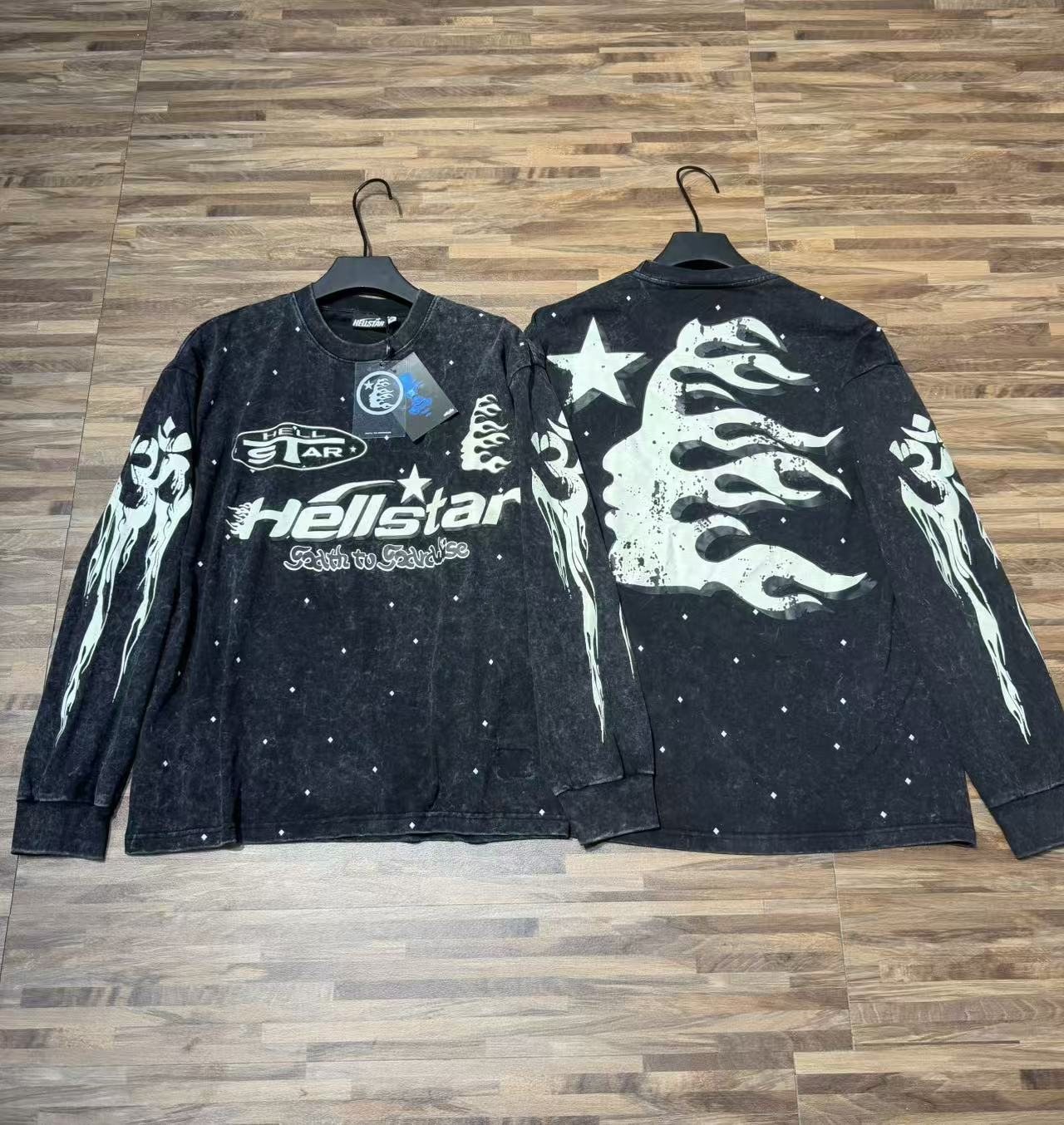 Hellstar Flame Star Graphic Long-Sleeve T-Shirt — context