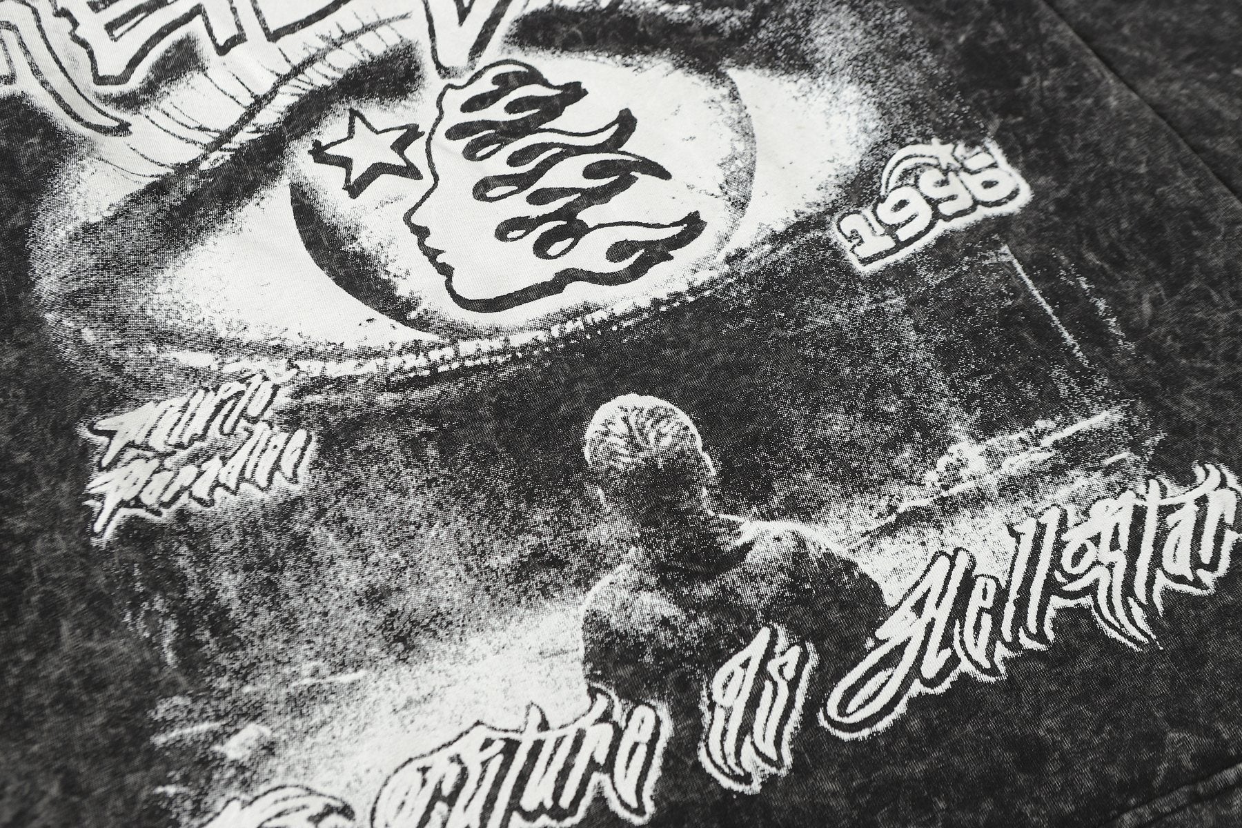 Hellstar Eye & Flame Graphic Long-Sleeve T-Shirt — detail