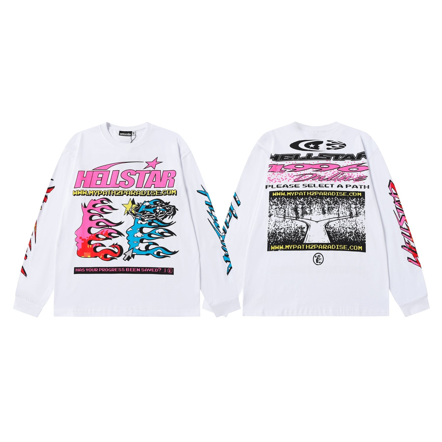 Hellstar Path to Paradise Long-Sleeve Graphic T-Shirt — front
