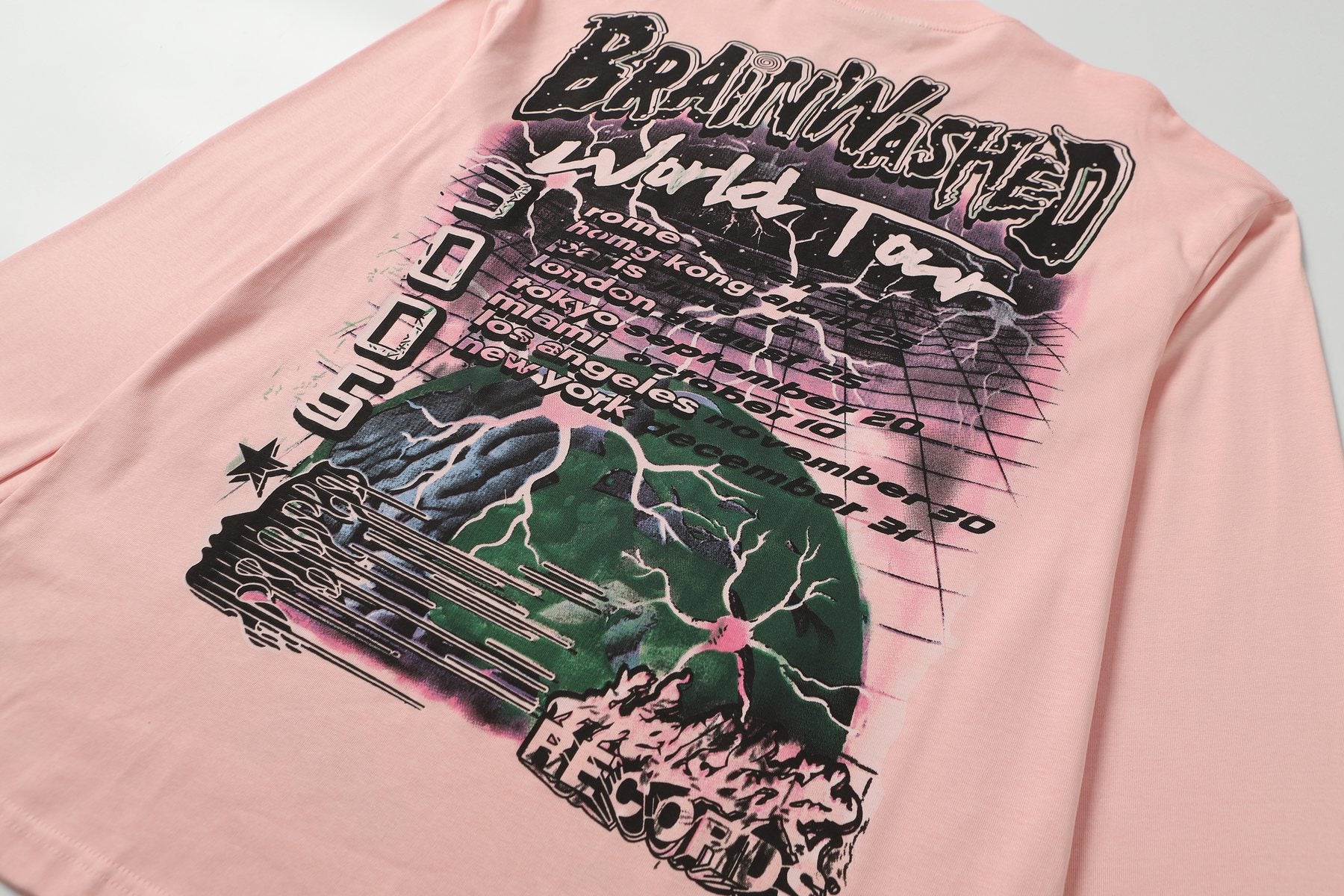 Hellstar Brainwashed 3005 World Tour Long-Sleeve T-Shirt — detail