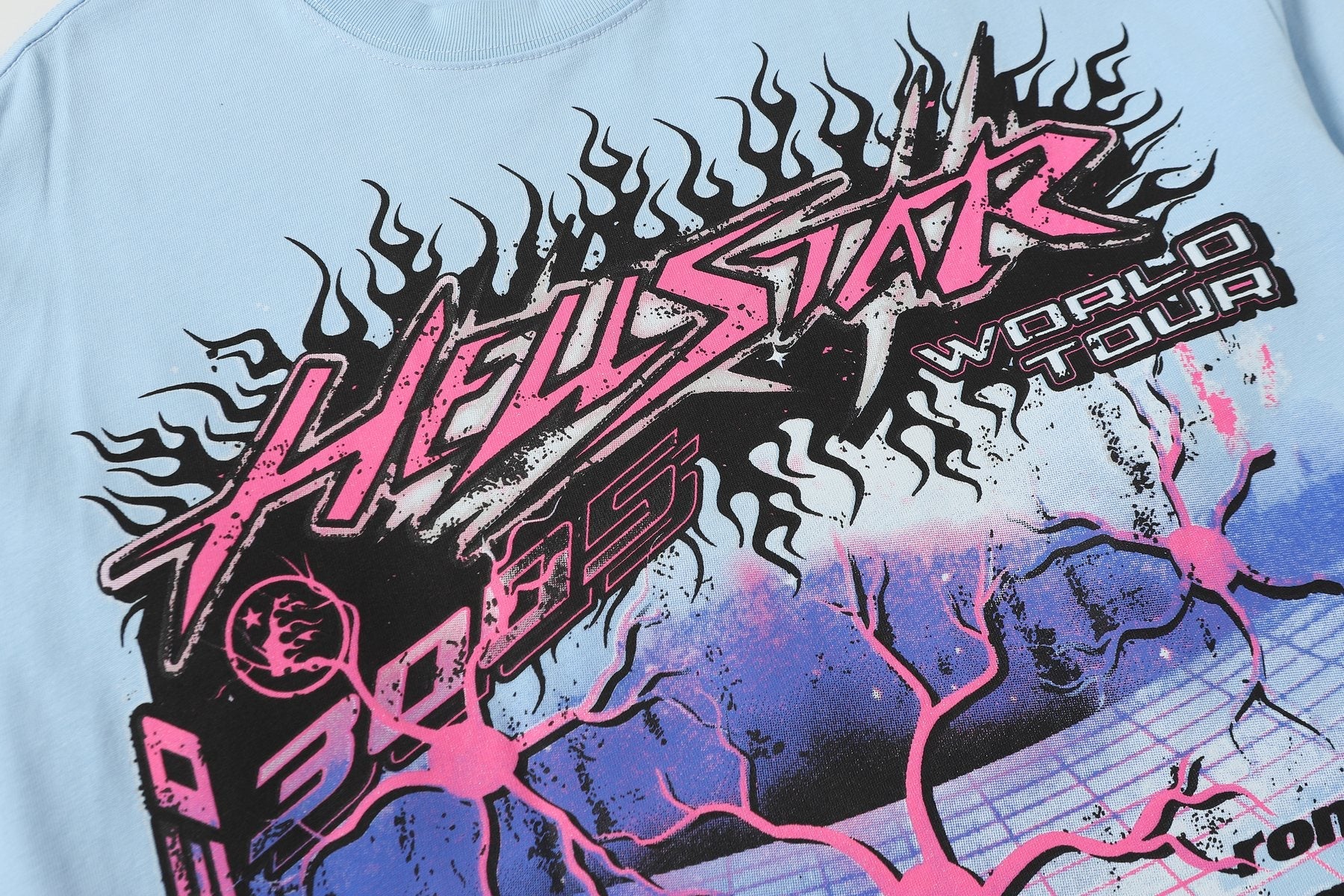 Helistar World Tour Graphic Long-Sleeve T-Shirt — detail