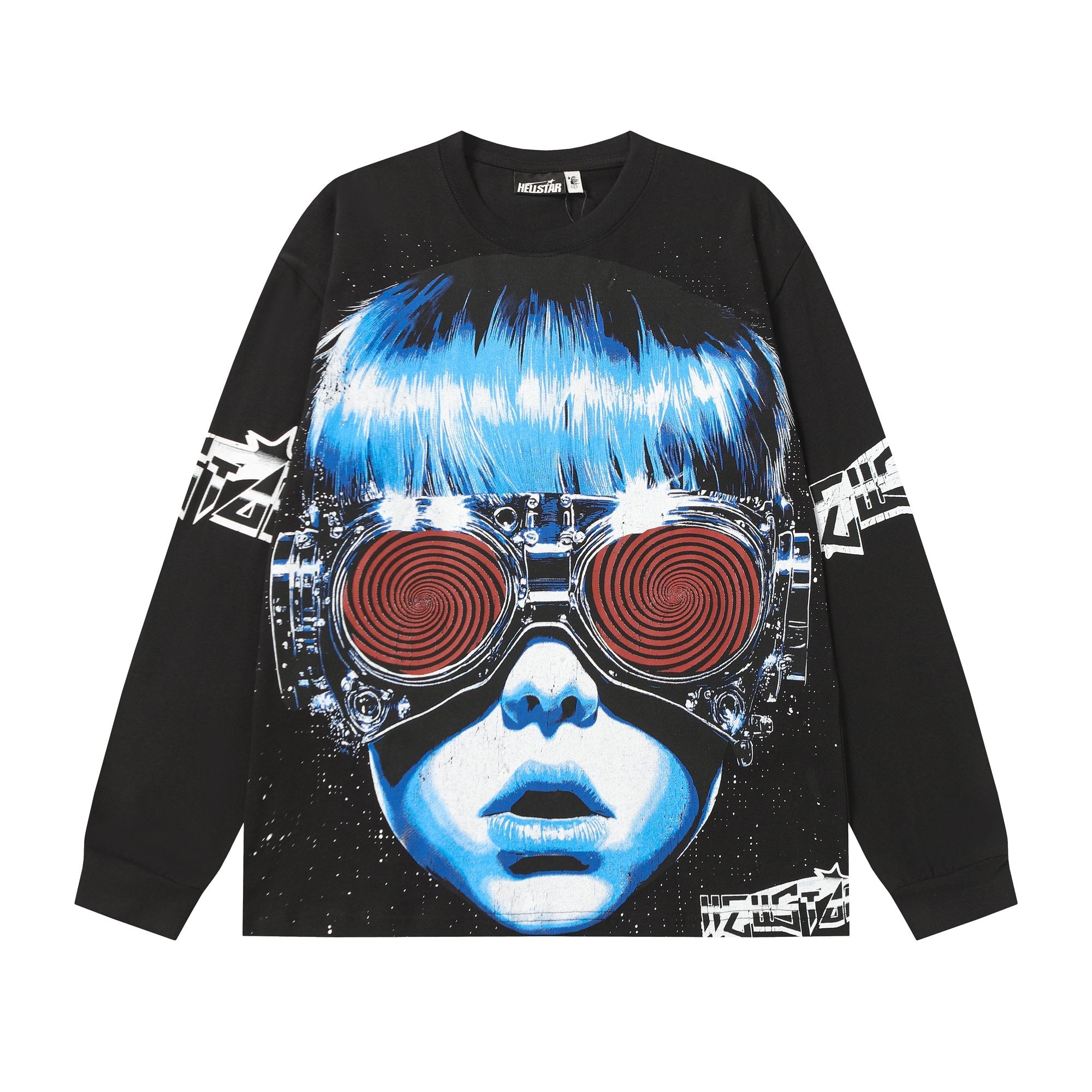 Hellstar Black Graphic Long-Sleeve T-Shirt — hero