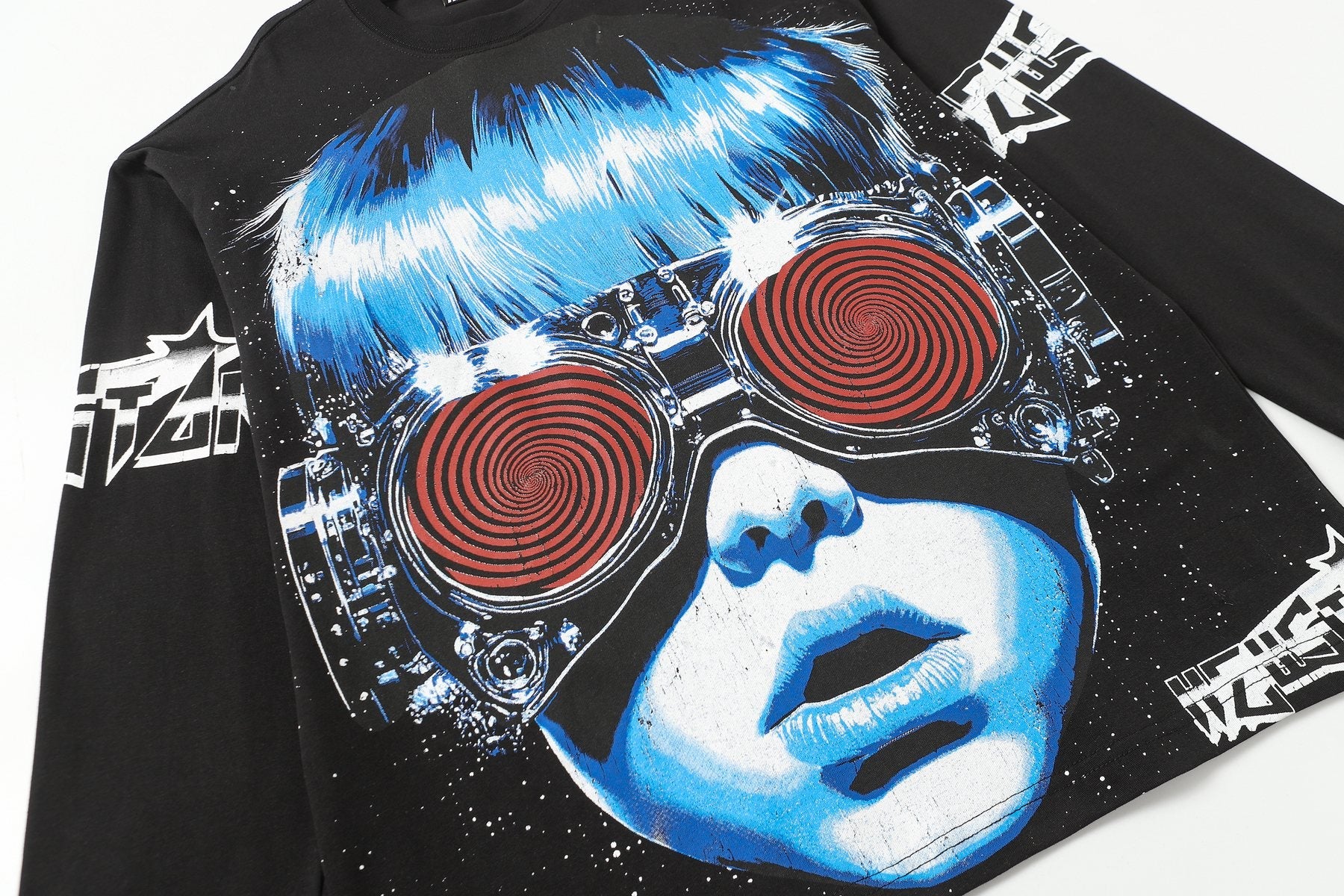 Hellstar Black Graphic Long-Sleeve T-Shirt — detail