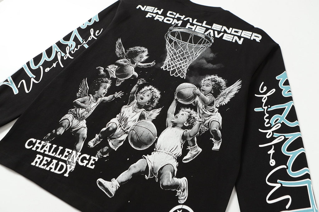 Hellstar Angel Basketball Graphic Long-Sleeve T-Shirt — detail