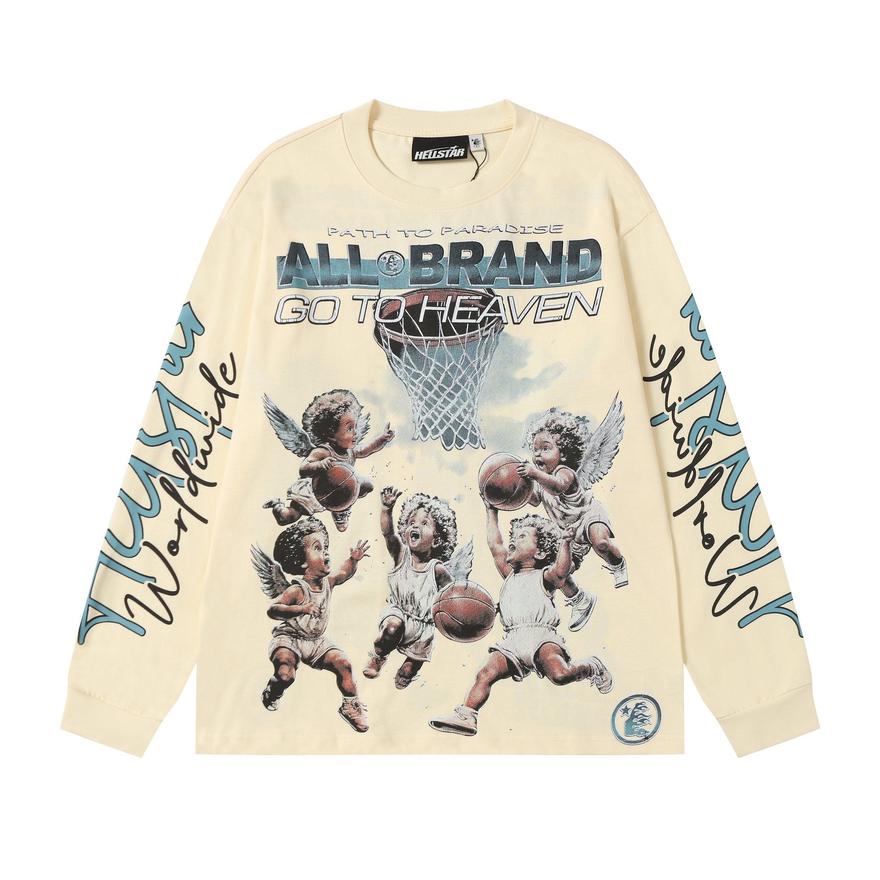 Hellstar Angel Basketball Graphic Long-Sleeve T-Shirt — front