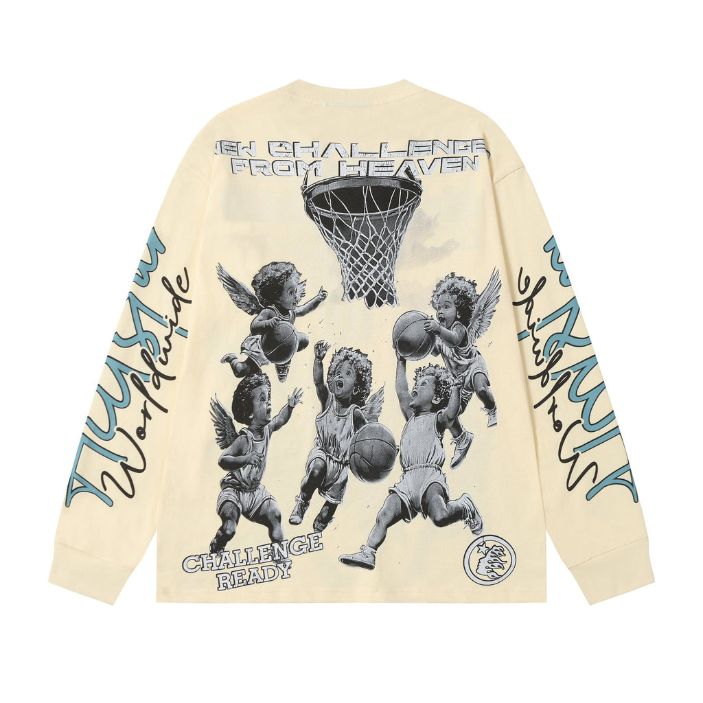 Hellstar Angel Basketball Graphic Long-Sleeve T-Shirt — back