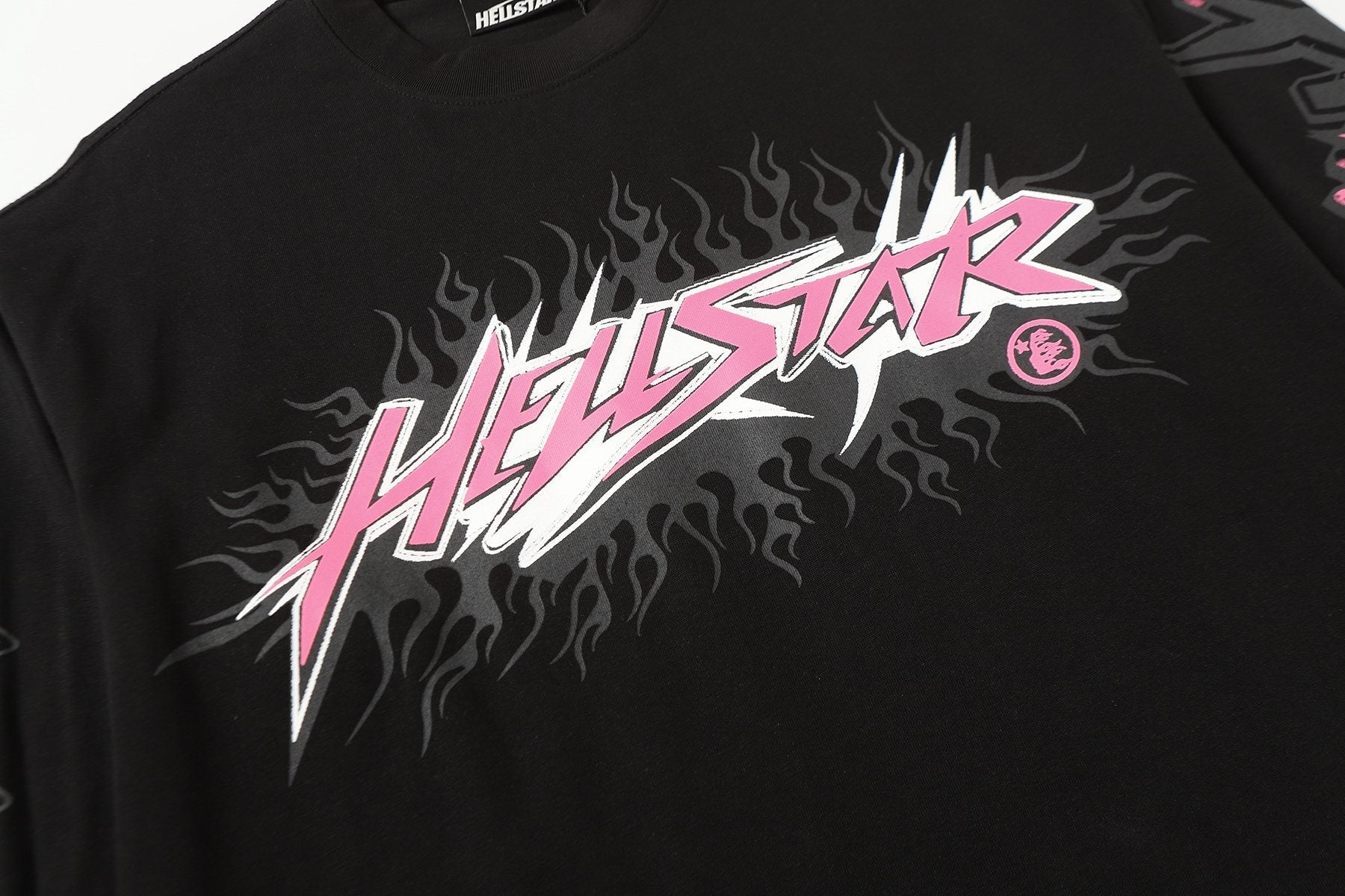 Hellstar Flame Graphic Long-Sleeve T-Shirt — detail