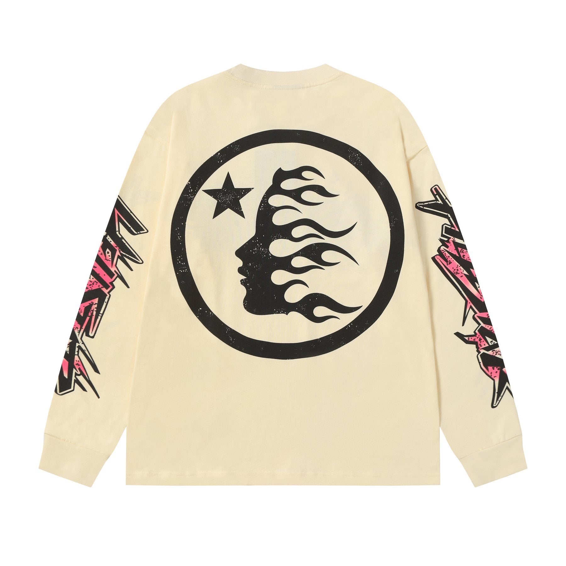 Hellstar Flame Graphic Long-Sleeve T-Shirt — back