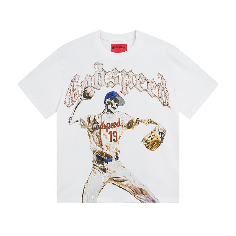 Godspeed Baseball Graphic T-Shirt — front