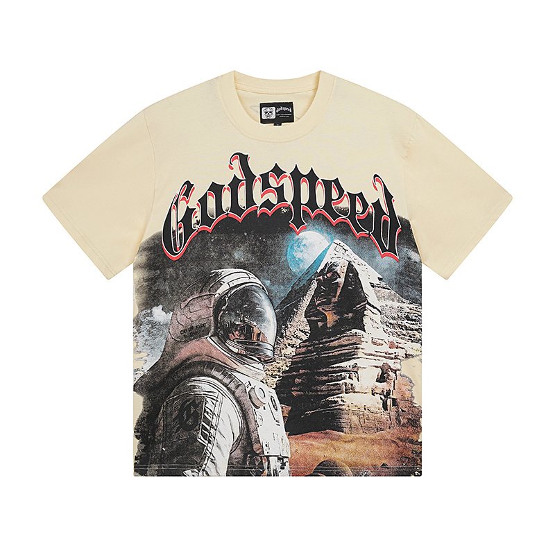 Godspeed Astronaut Pyramid Graphic T-Shirt — hero