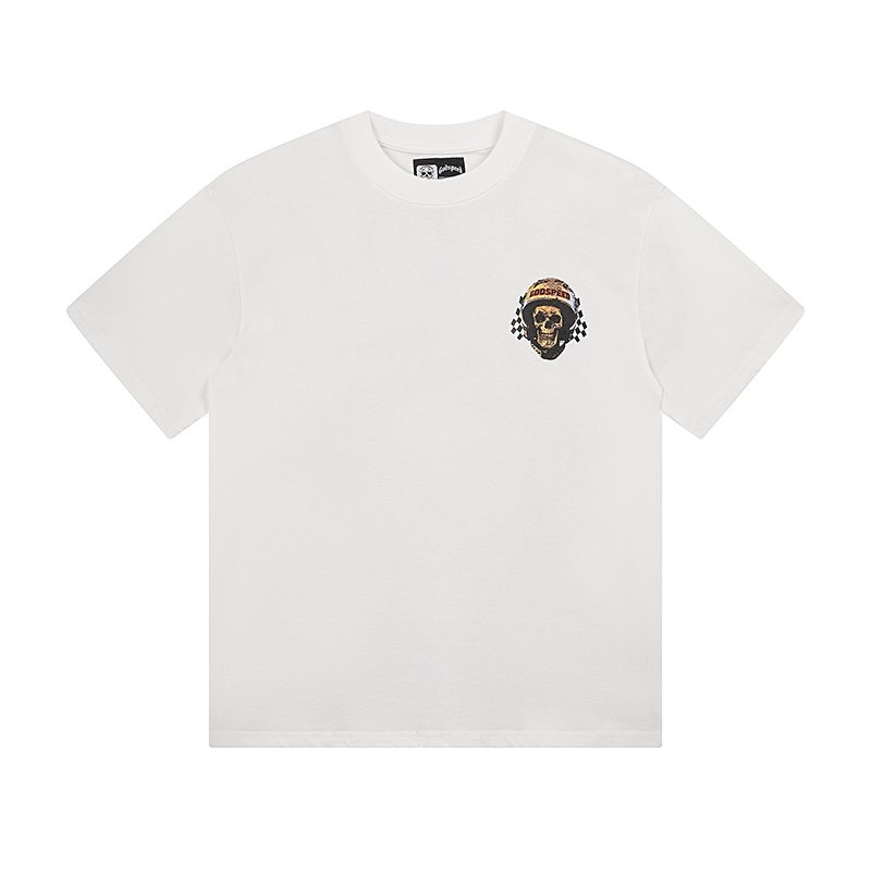 Godspeed Skull Helmet Graphic T-Shirt — front