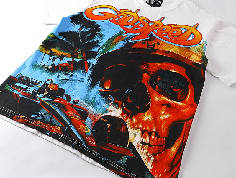 Godspeed Skull Racing Graphic T-Shirt — detail