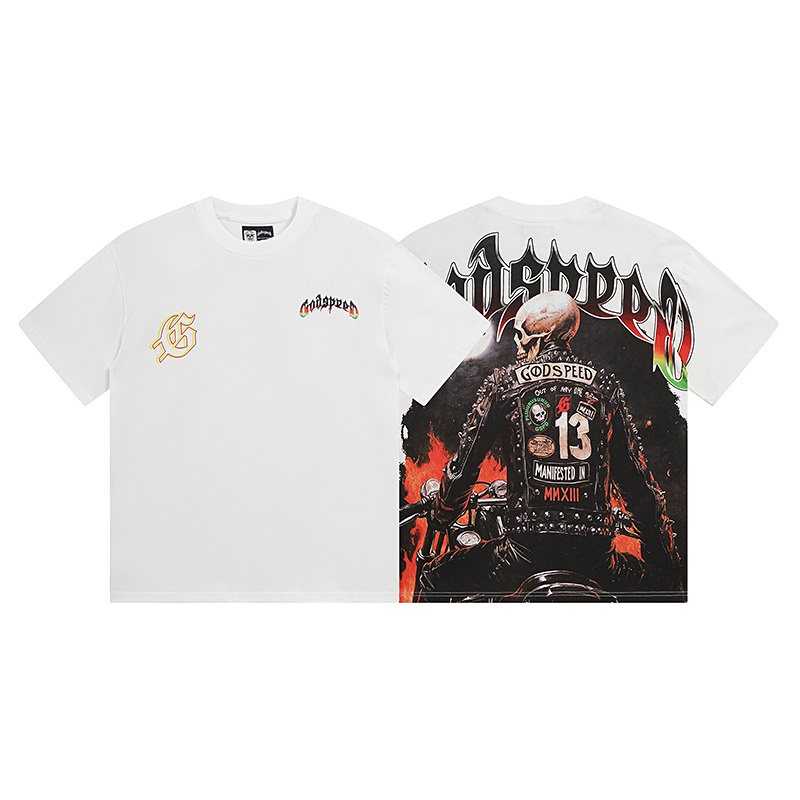 Godspeed Skull Flame Graphic T-Shirt — hero