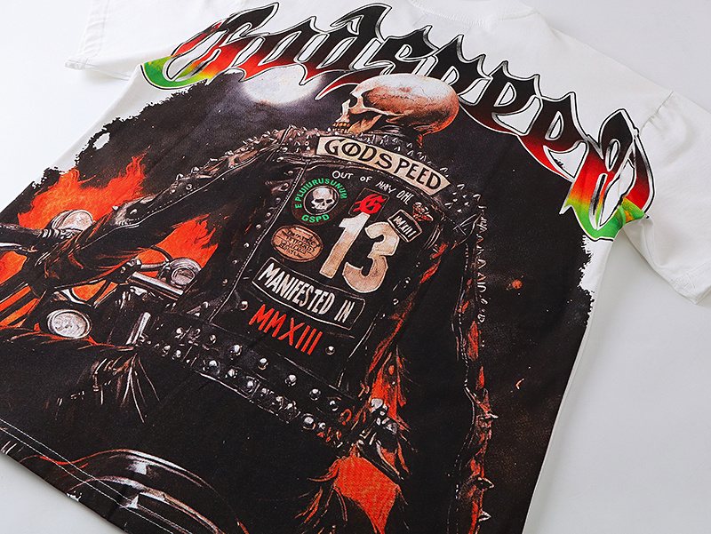 Godspeed Skull Flame Graphic T-Shirt — detail