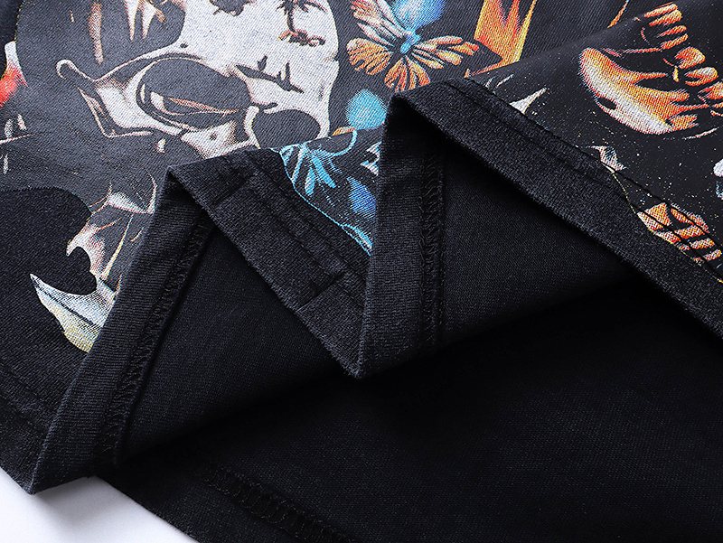 Godspeed Skull & Rose Graphic T-Shirt — detail