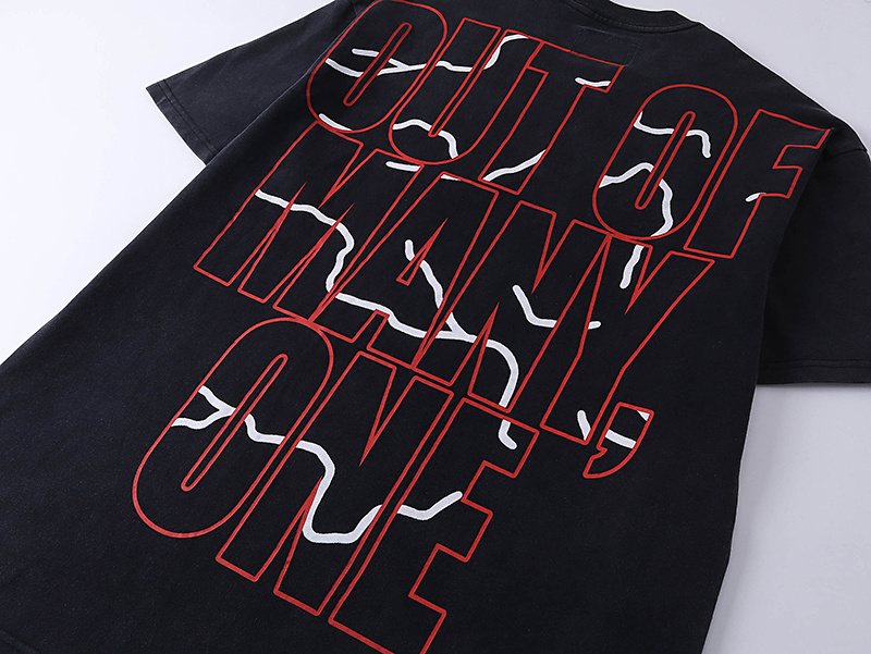 Godspeed Washed Black Rock Graphic T-Shirt — detail