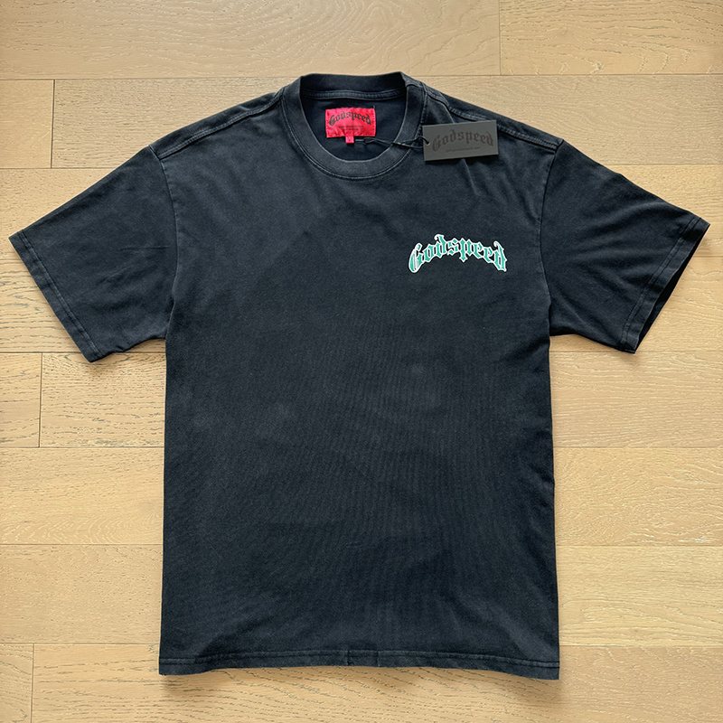 Godspeed Washed Black Rock Graphic T-Shirt — context