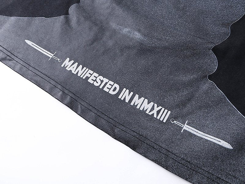 Godspeed Washed Black Rock Graphic T-Shirt — detail