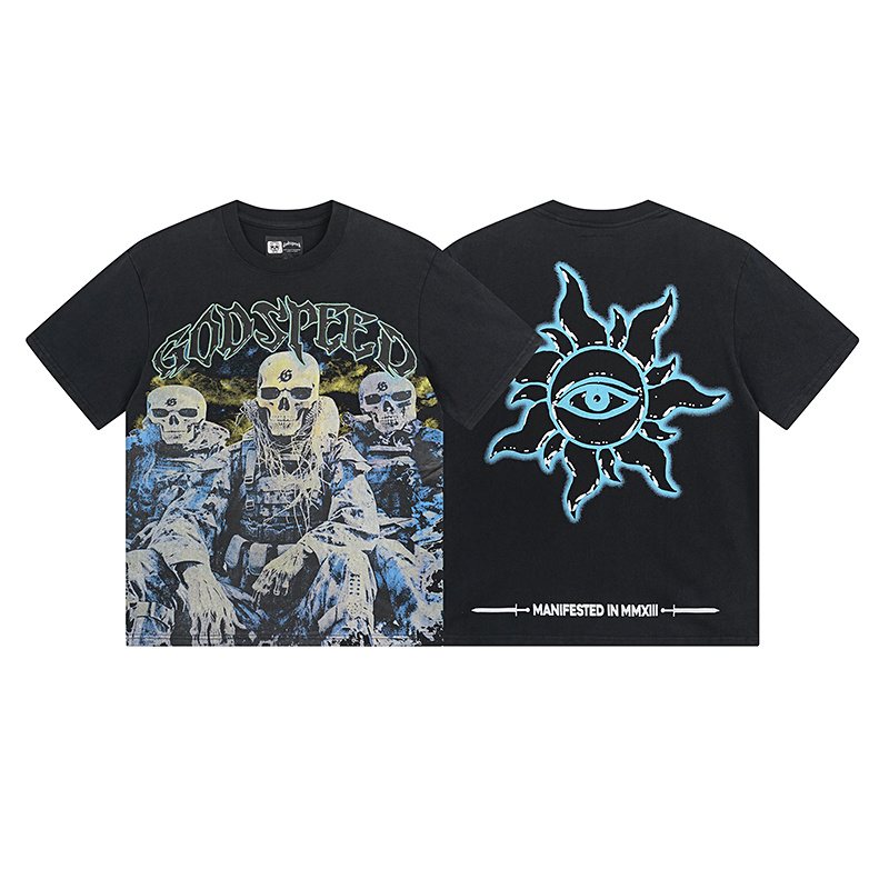 Godspeed Skull & Blue Eye Graphic T-Shirt — hero