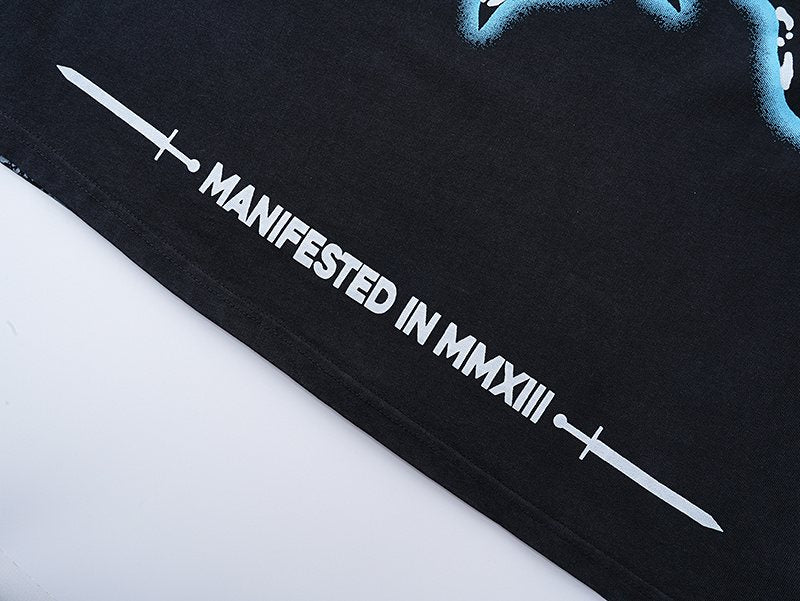 Godspeed Skull & Blue Eye Graphic T-Shirt — detail