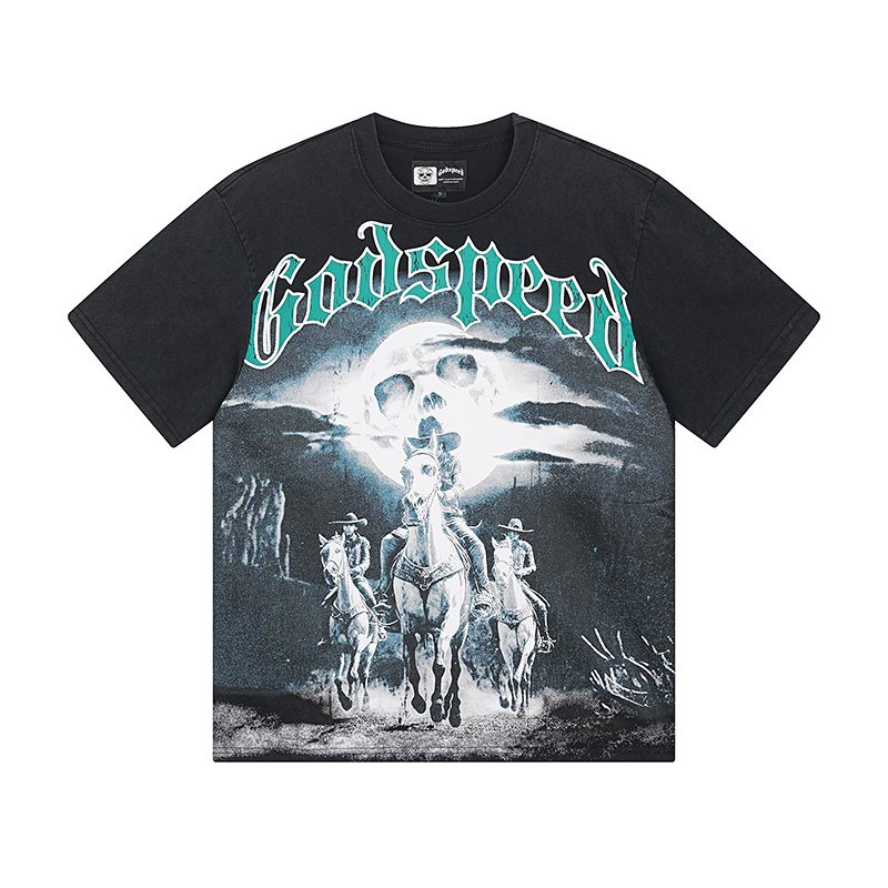 Godspeed E Pluribus Unum Washed Graphic T-Shirt — front