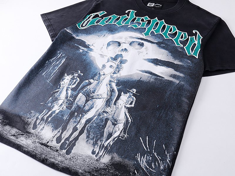 Godspeed E Pluribus Unum Washed Graphic T-Shirt — detail