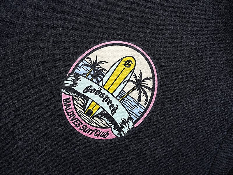 Godspeed Surf Club Maldives Graphic T-Shirt — detail