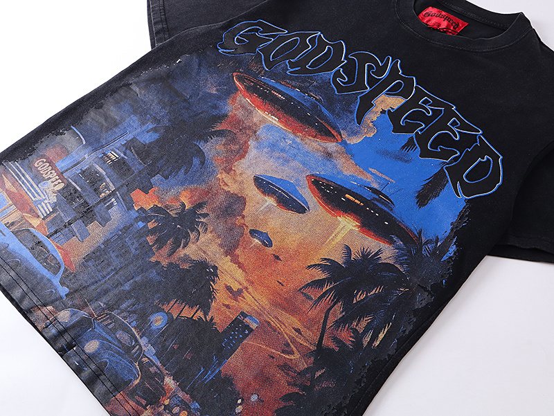 Godspeed UFO Eye-Sun Graphic T-Shirt — detail