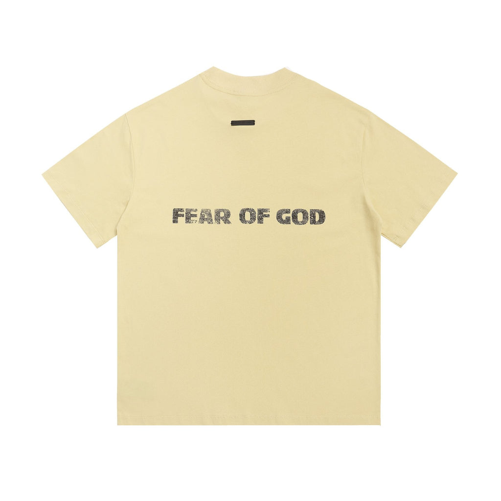 Fear of God Cream Front & Back Graphic T-Shirt — back