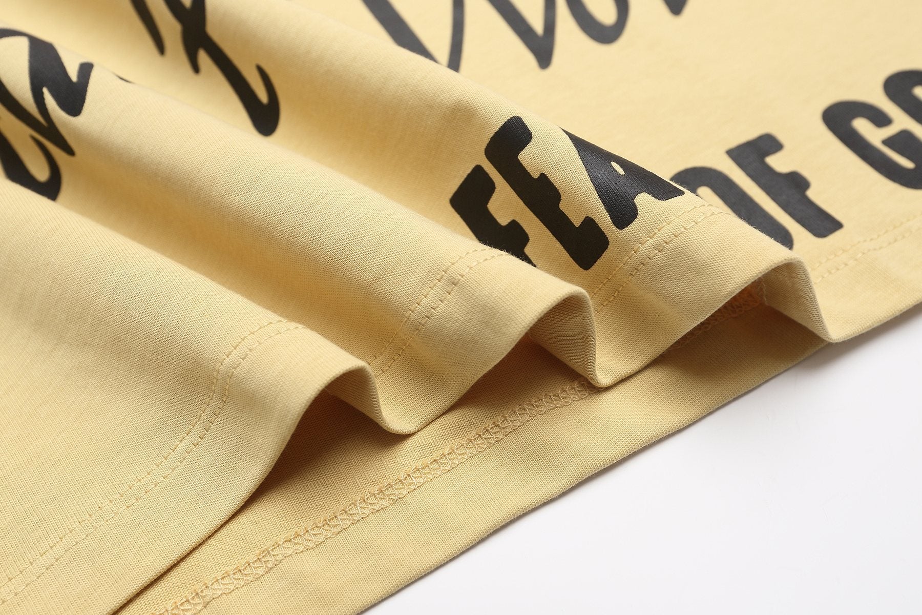 FEAR OF GOD Don’t Buy Where You Can’t Work Short-Sleeve T-Shirt — detail