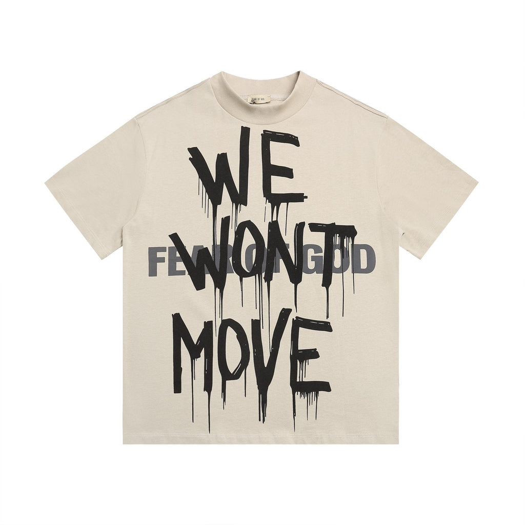 Fear of God Beige Graphic T-Shirt — front