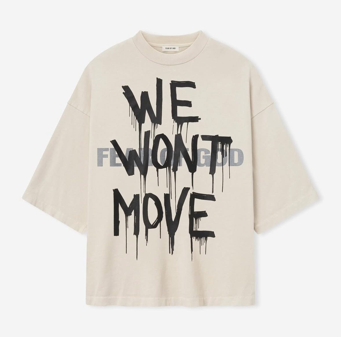 Fear of God Beige Graphic T-Shirt — hero