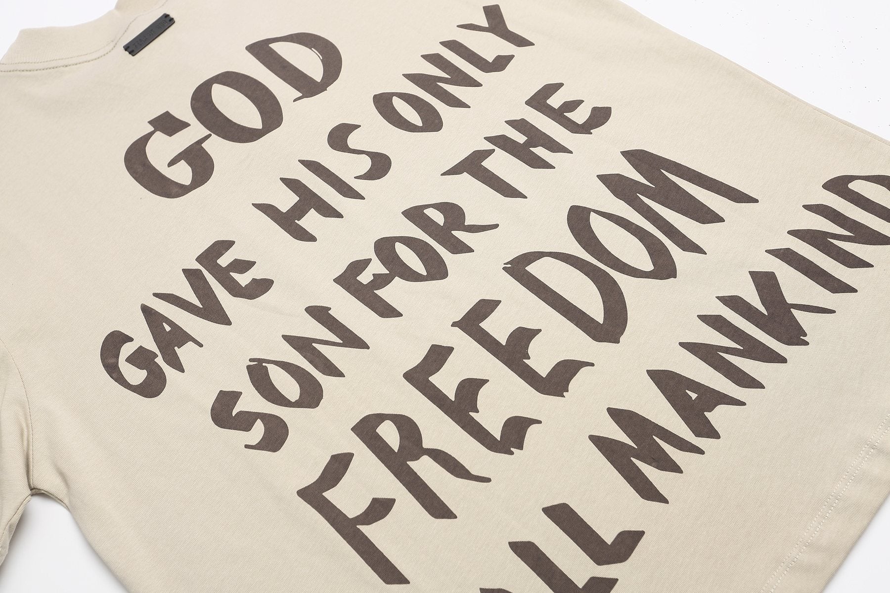 Fear of God Beige Graphic T-Shirt — detail
