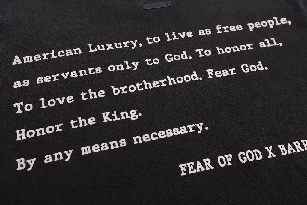 Fear of God x Barriers Live Free Graphic T-Shirt — detail