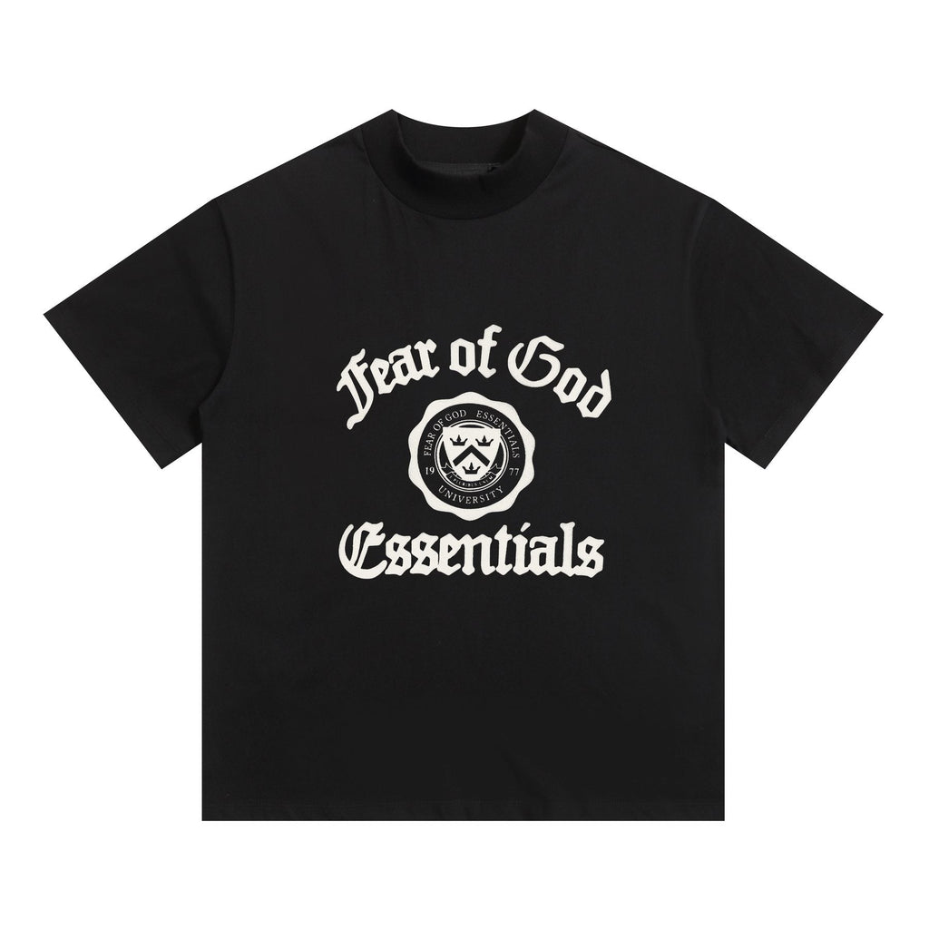 Fear of God Essentials Black College Graphic T-Shirt — front