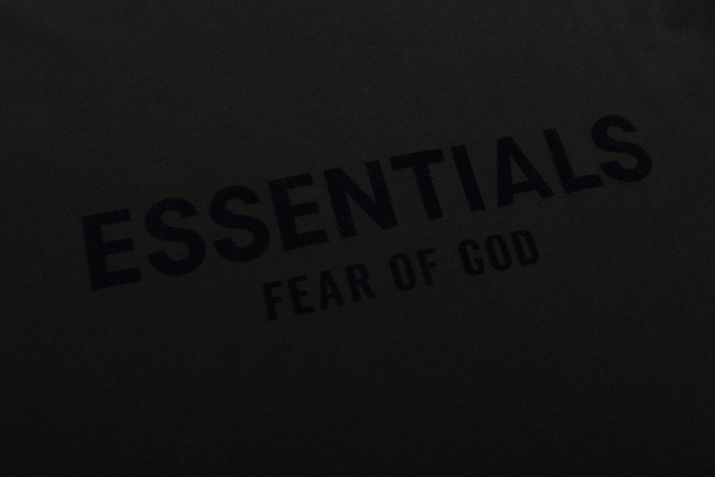ESSENTIALS Flocked Logo Graphic T-Shirt — detail