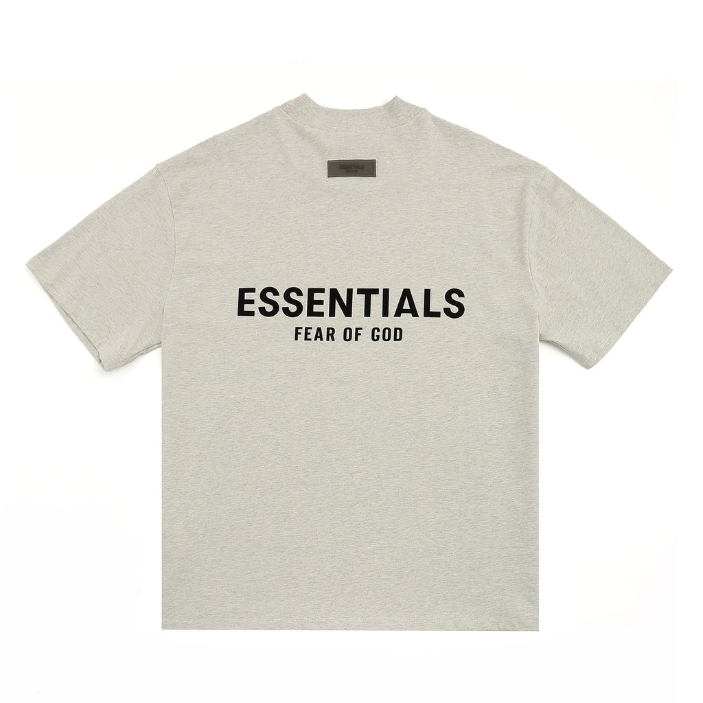 ESSENTIALS Flocked Logo Graphic T-Shirt — back