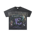 VALE USA Rhinestone Graphic Washed Black T-Shirt — hero