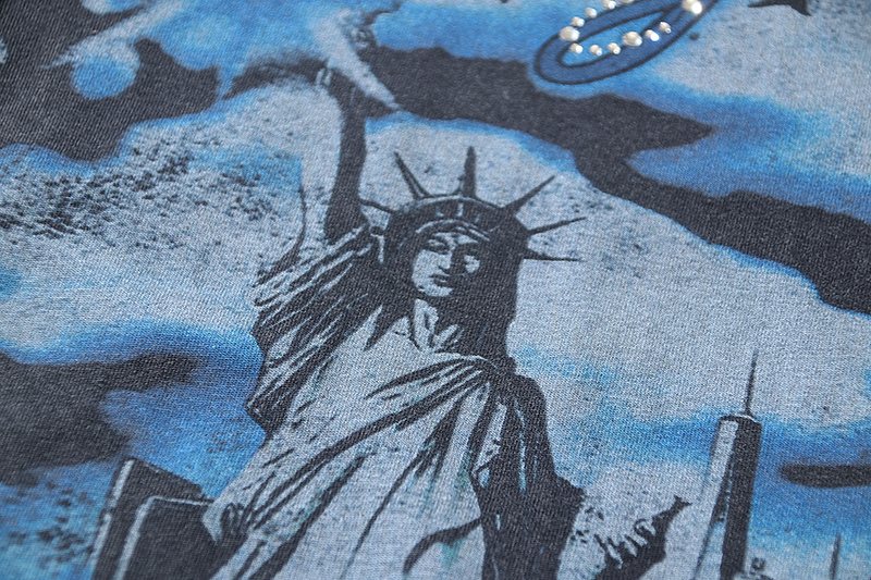 VALE USA Valley Dreams Rhinestone Graphic T-Shirt — detail