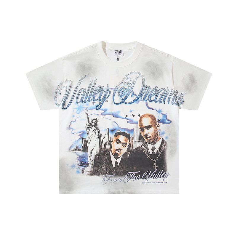 VALE USA Valley Dreams Rhinestone Graphic T-Shirt — front