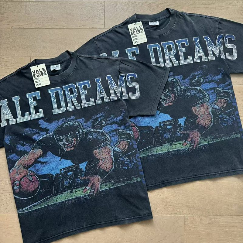 VALE USA Dreams Football Graphic T-Shirt — context