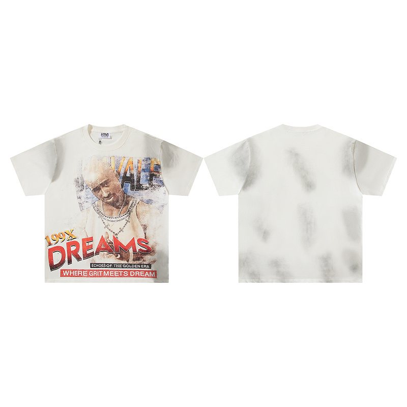 VALE USA Golden Era Washed Graphic T-Shirt — front