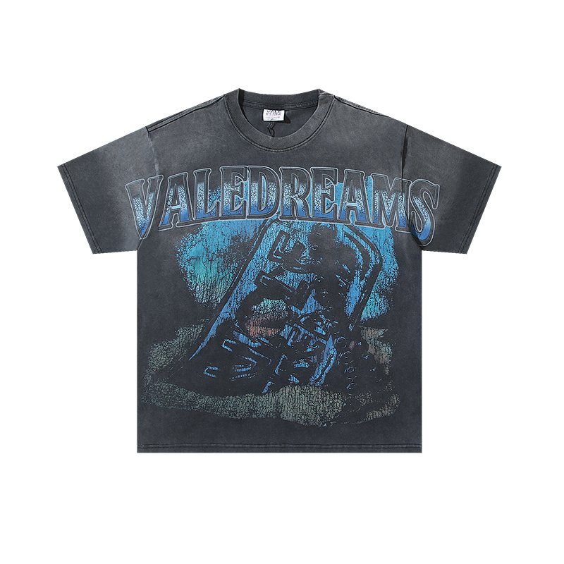 VALE USA Washed Black Graphic T-Shirt — hero