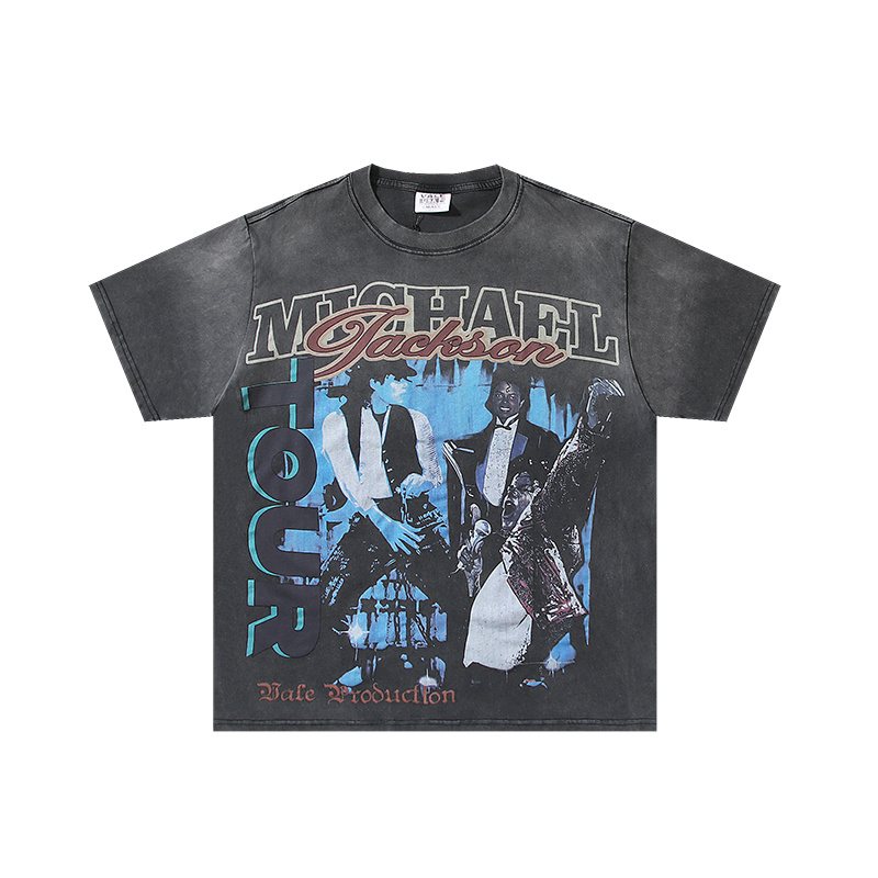 VALE USA Washed Michael Jackson Graphic T-Shirt — hero
