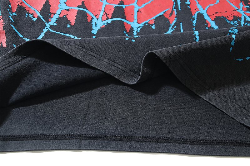 VALE USA Spider Festival Graphic Washed Black T-Shirt — detail