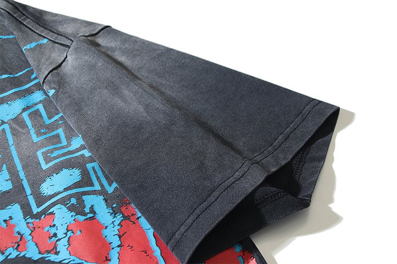 VALE USA Spider Festival Graphic Washed Black T-Shirt — detail