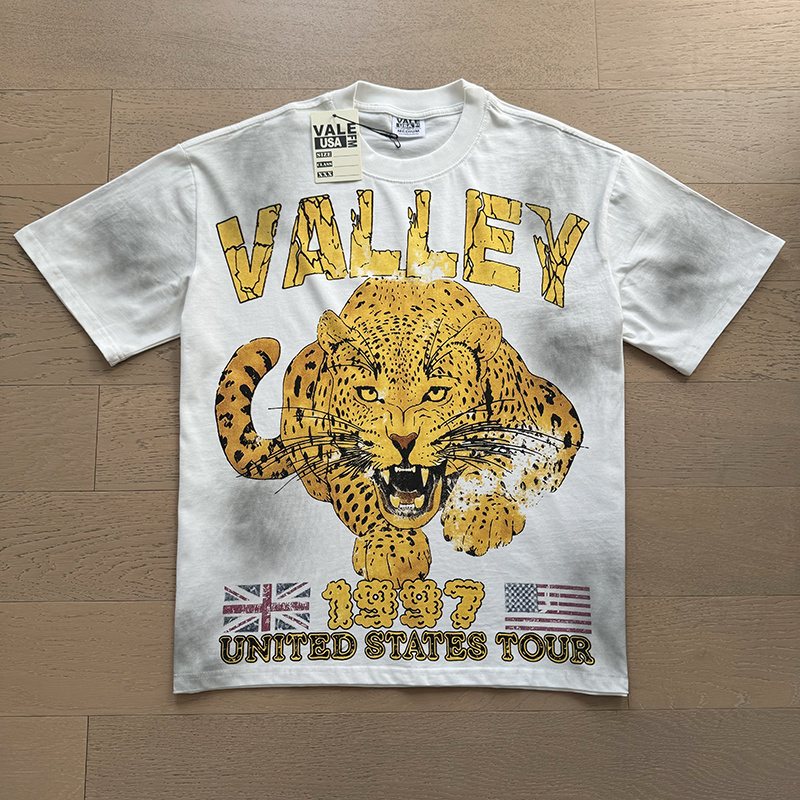 VALE USA Leopard Tour Graphic T-Shirt — front